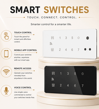 Technixia Aura Series Smart WiFi Touch Switch with Mobile App & Voice Control - Technixia Automation