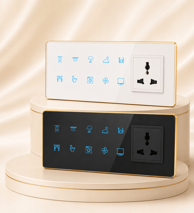 Technixia Lustre Series Smart WiFi Glass Touch Switch with Mobile App & Voice Control - Technixia Automation