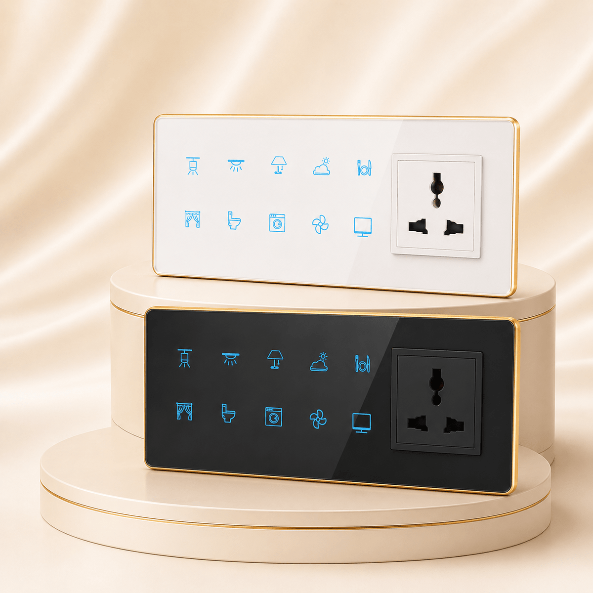 Technixia Lustre Series Smart WiFi Glass Touch Switch with Mobile App & Voice Control - Technixia Automation