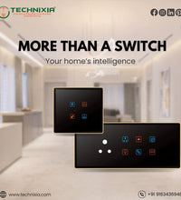 Technixia Lustre Series Smart WiFi Glass Touch Switch with Mobile App & Voice Control - Technixia Automation