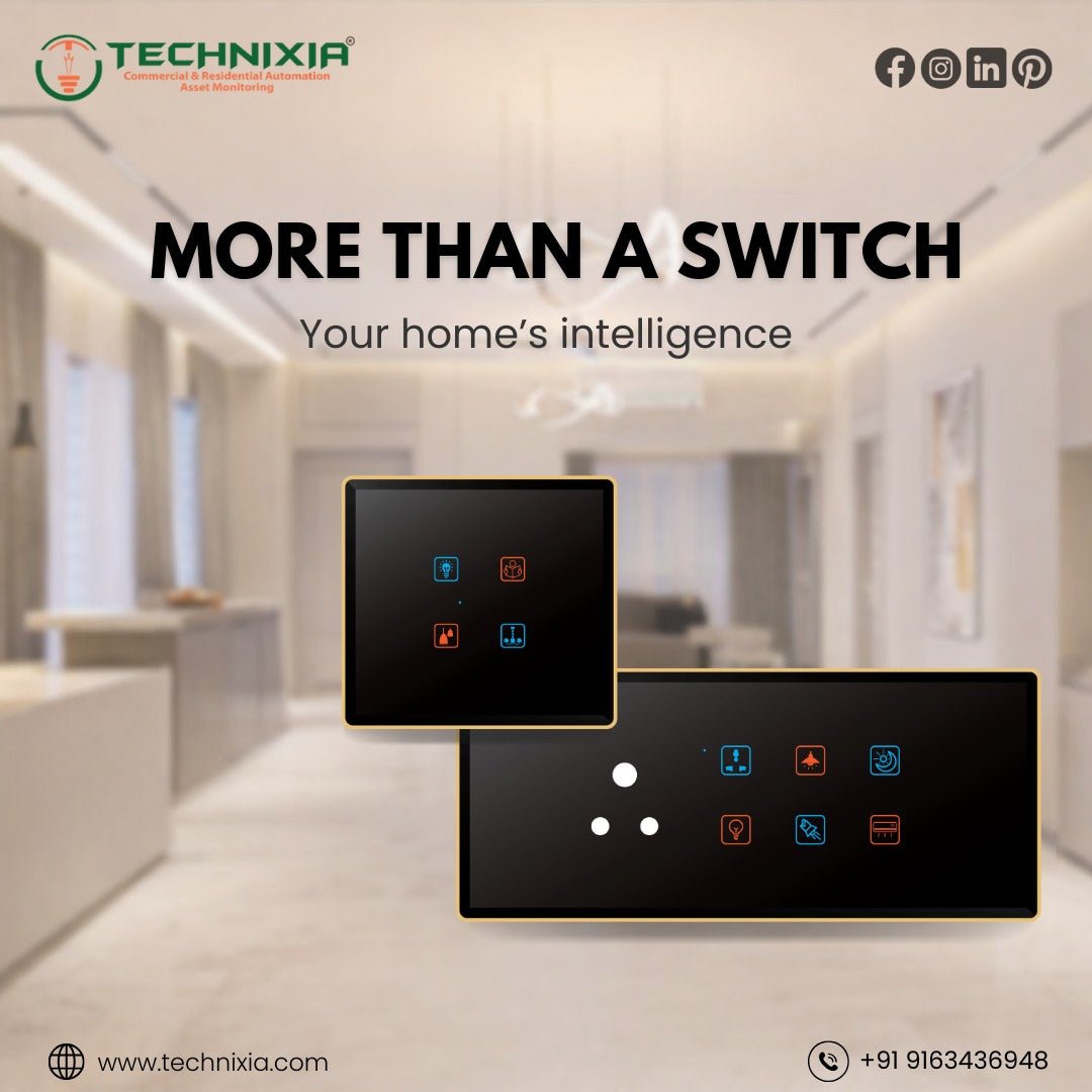 Technixia Lustre Series Smart WiFi Glass Touch Switch with Mobile App & Voice Control - Technixia Automation
