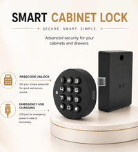 Technixia Smart Cabinet & Wardrobe Lock with Digital Keypad & Emergency USB Charging - Technixia Automation