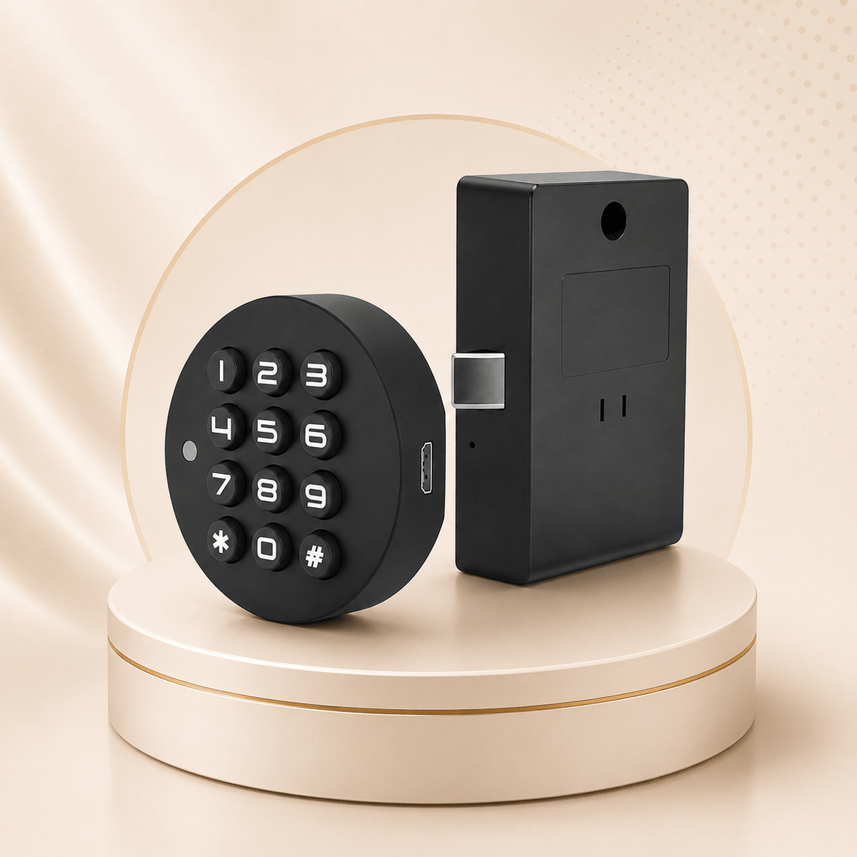 Technixia Smart Cabinet & Wardrobe Lock with Digital Keypad & Emergency USB Charging - Technixia Automation
