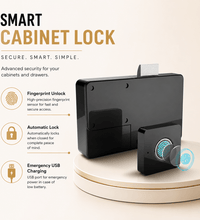 Technixia Smart Fingerprint Cabinet Lock with USB Emergency Charging - Technixia Automation