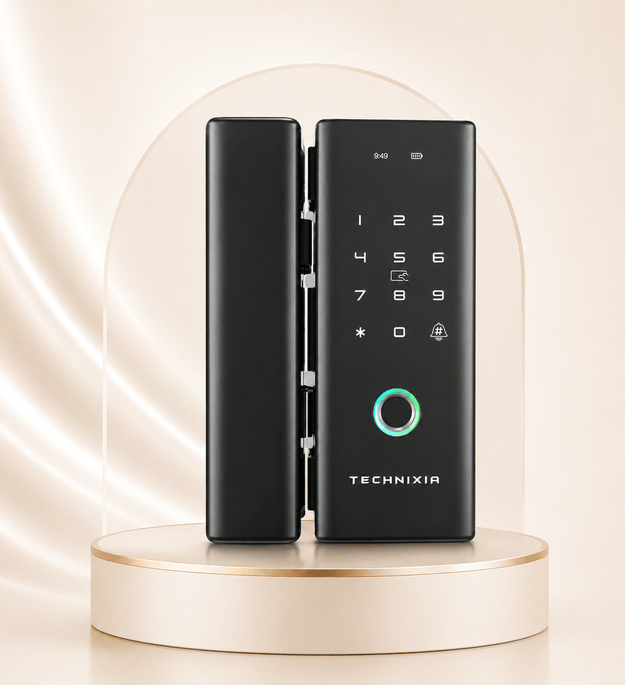Technixia Smart Glass Door Lock with Fingerprint, RFID & WiFi Mobile App Control - Technixia Automation