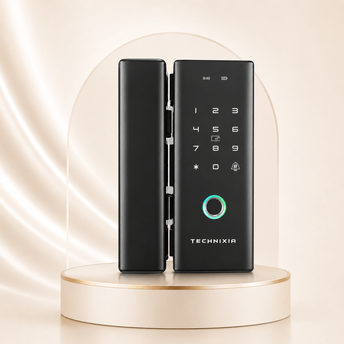 Technixia Smart Glass Door Lock with Fingerprint, RFID & WiFi Mobile App Control - Technixia Automation