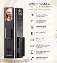 Technixia TAS04 PRO Smart WiFi Door Lock with 3D Face Recognition & Palm Recognition - Technixia Automation