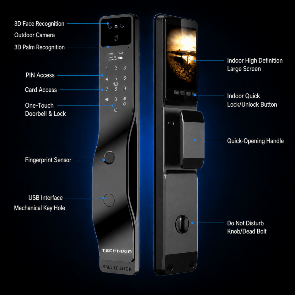 Technixia TAS06 PRO Smart Door Lock - Technixia Automation