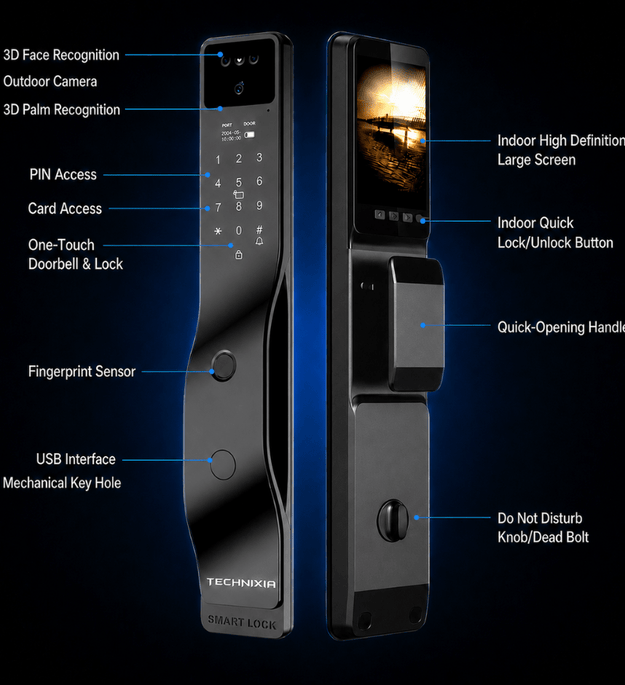 Technixia TAS06 PRO Smart Door Lock - Technixia Automation